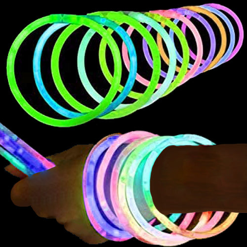 100 pcs Glow In The Dark Glowstick bracelet – dallastoyswholesale